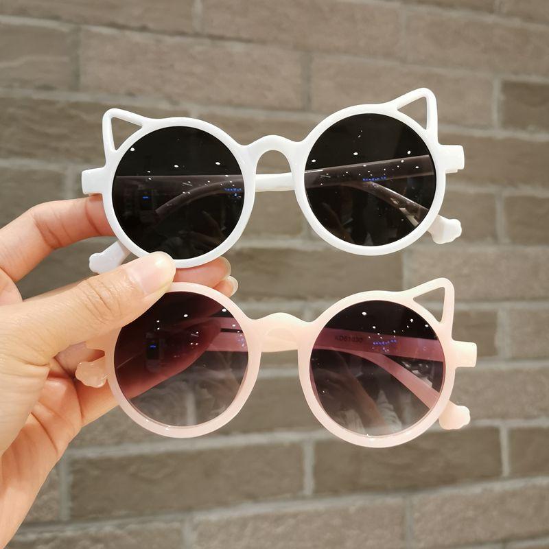 Kleinkind Katze Geformte Sonnenbrille Mädchen Kleiner Teufel Katzenohren Brille Sonnenbrille Outdoor-Brille für Strandparty Sommeraktivitäten