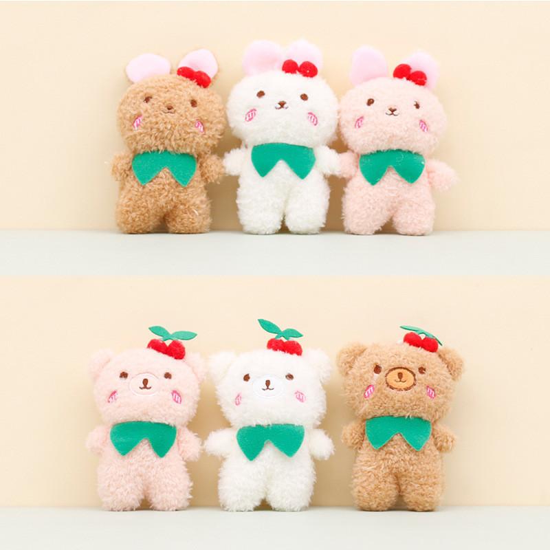 Adorable Plush Bunny Keychain Soft Toy Wholesale Teddy Bear Pendant Wedding Gifts