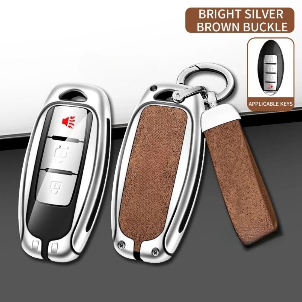 Suitable for Dongfeng Nissan Qashqai 2015 2016 2019 2021 2022 Manual Automatic Car Key Bag Leather Car Key Cover Accessories