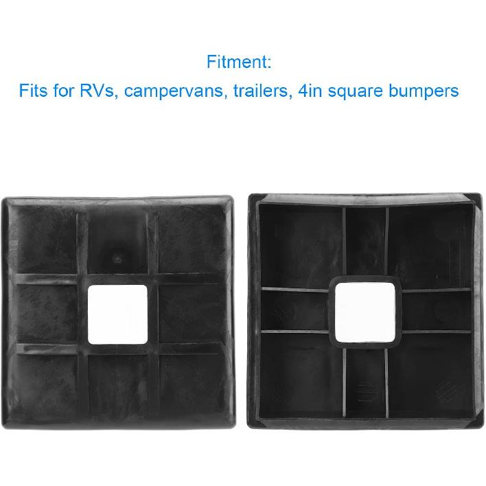 Wohnmobil Stoßstangenendkappe, 2er-Pack 4 Zoll Wohnmobil Abwasser Wohnmobil Abwasserdeckel Wohnmobil Stoßstangenkappen Wohnmobil Stoßstangenstopfen Endschutzabdeckung für Reise, Anhänger