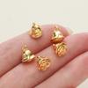 2PiecePack 14/18K Gold Color Plated Rose Flower Charms Pendants for DIY Bracelet Necklace Jewelry Making Accessories