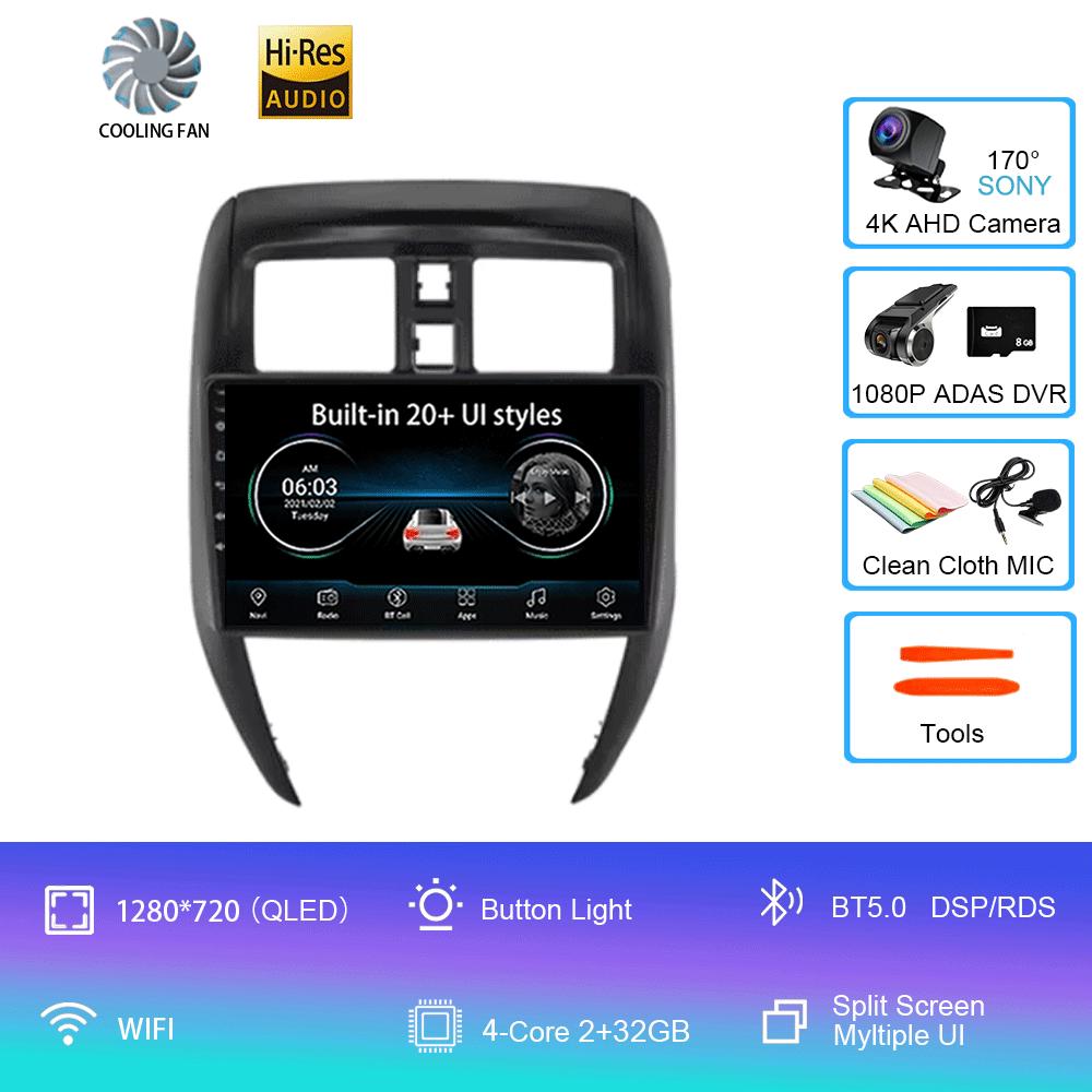 Android Car Radio Video Player For Nissan Versa Sedan 2015-2019 GPS Navigation Carplay Auto Stereo Player WIFI 4G DSP 360 Camera