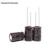 High-Frequency 400V 10µF 10x17mm Brown Aluminum Electrolytic Capacitor - Lightning Surge Resistant, PET Material
