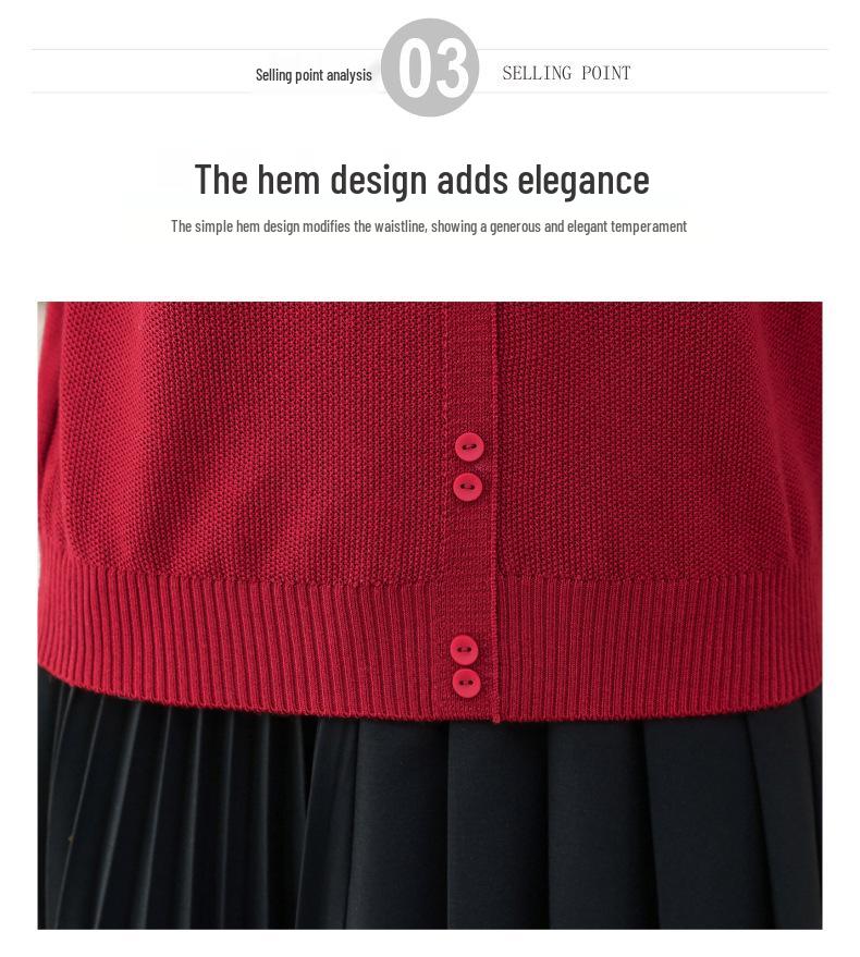 Women's Knitted Sweater - Loose Square Collar, Plus Size, Fashion Base Shirt for Autumn/Winter, Middle-Aged Mom's Clothing 2025