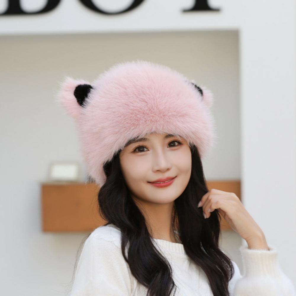 Women's Sweet and Cute Warm Fisherman Hat Autumn and Winter Earmuffs Plush Cute Cold-proof Hat