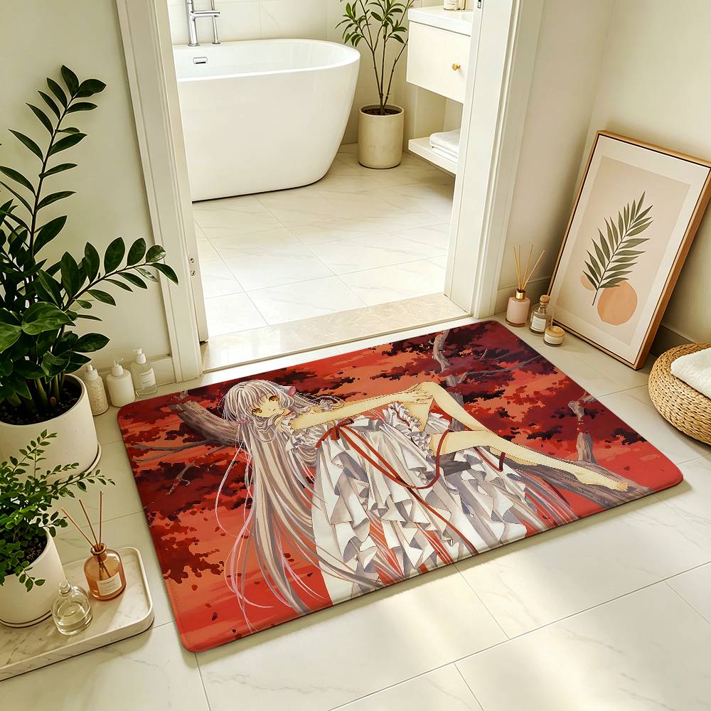 Anime C-chobits Carpet Bathroom Anti-slip Mat Door Mat Home Decoration Mat Entrance Door Mat Scratch-resistant Door Mat