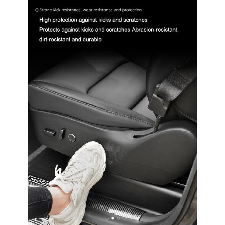 For Tesla Model 3/Y 2017-2025 Seat Side Door Anti Kick Mats Seat Side Protection Sticker Pads Scratch-resistant Cover Mats