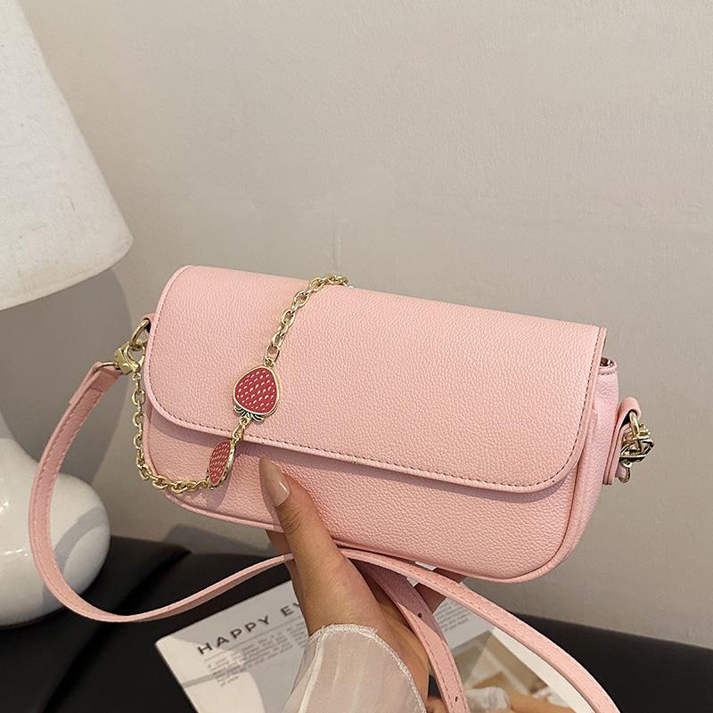 Hochwertige Unterarm-Kettentasche für Damen, neue modische und schlichte Pendler-Umhängetasche mit vielseitiger kleiner quadratischer Tasche