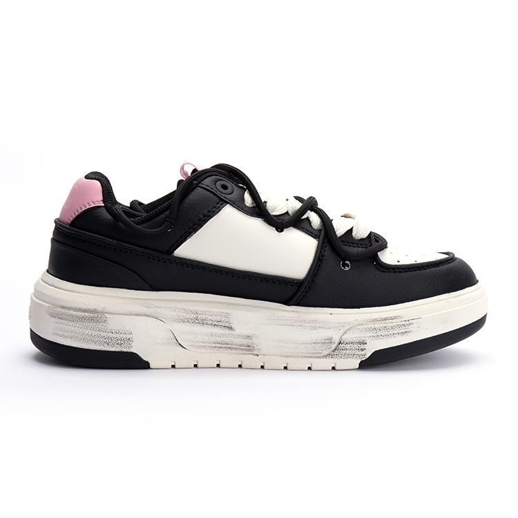 MLB Chunky Liner Low top Skateboard Shoes Unisex Black Pink 3ASXCA12N-50WHS(Team15-)