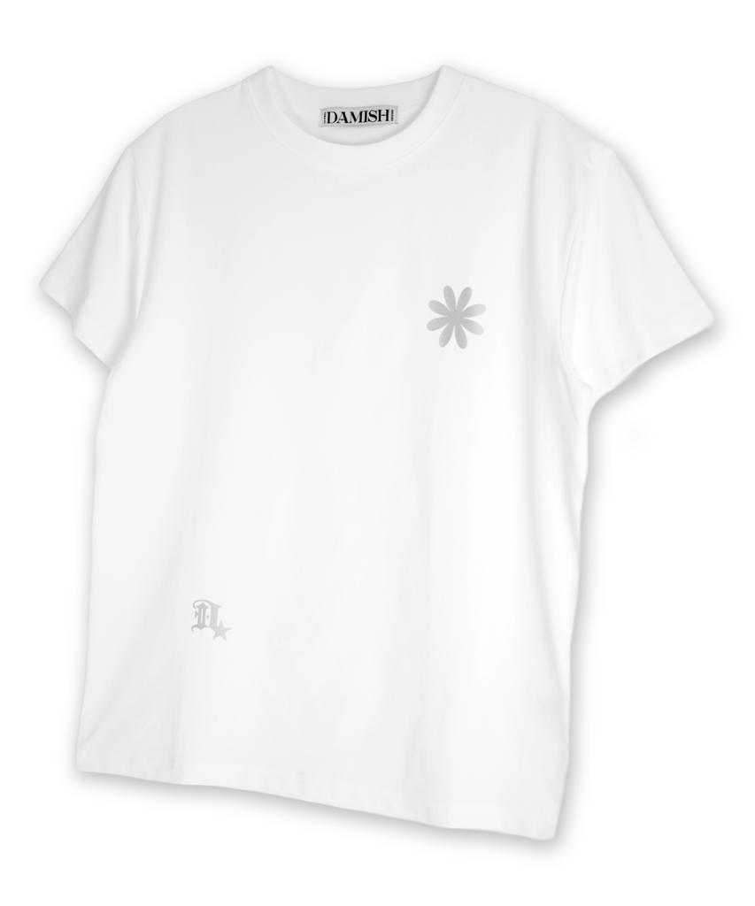 Damiswi Reflective Signature D-Logo Crop T-Shirt_White