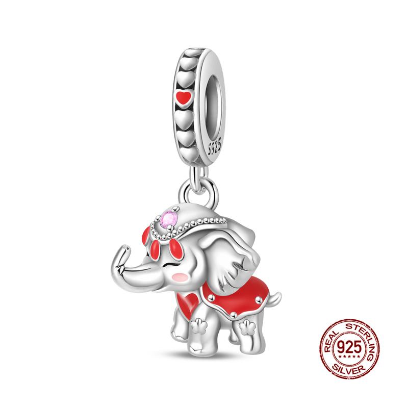 Original Charms Copper Elephant And Cat Charms Beads Fit 3Mm Original Bracelet For Womens Diy Fashion Jewelry Gifts