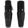 LAMELLIS 40 Pieces 3-Pin XLR Male Female Microphone Extension Cable Audio Connector Adapter