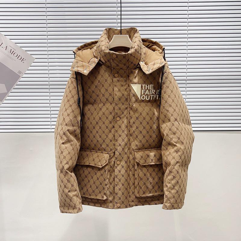 European Style Men`s Detachable Hood Embroidered