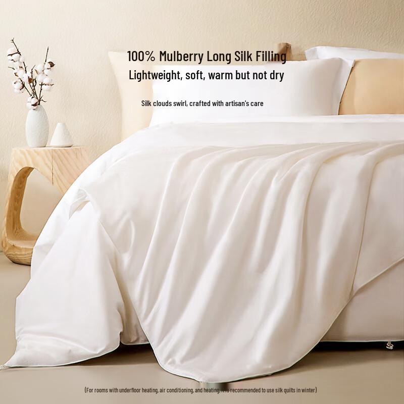 Mling 100% Mulberry Silk All-Season Duo Quilt