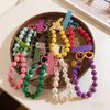 Beaded Phone Wrist Strap, Detachable Cellphone Lanyard with Tether Tab, Hands-Free Wristlet Bracelet, Adjustable Charm