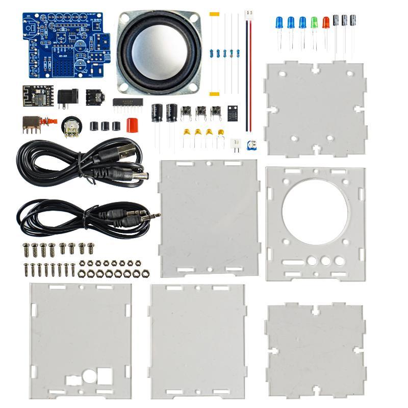 1Set Diy Bluetooth Speaker Kit Stereo Amplifier Small Audio Making Circuit Board Soldering Practice Kit