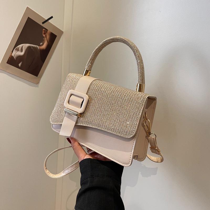 Commuter Fashion Texture Handbag 2025 Early Autumn New Foreign Style Versatile Korean Version Single Shoulder Messenger Bag Small Square Bag Tide