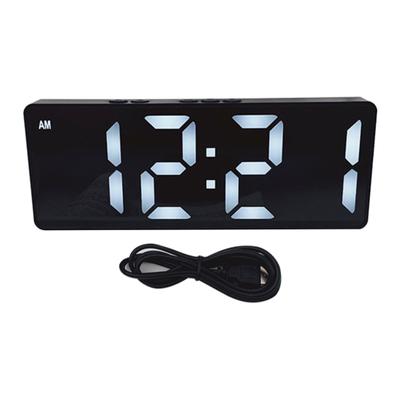 Sveglia elettronica Basso consumo energetico Display del tempo Ricaricabile Pratica LED luminoso digitale per dormitorio