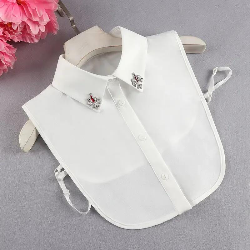 Perfect Match White Lapel Fake Collar For Women'S Vintage Detachable Collar Shirt False Collar Lapel Blouse Top Women Clothes Accessories