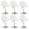Day and Night - Day and Night Dining Chairs 6 Units White Synthetic Leather