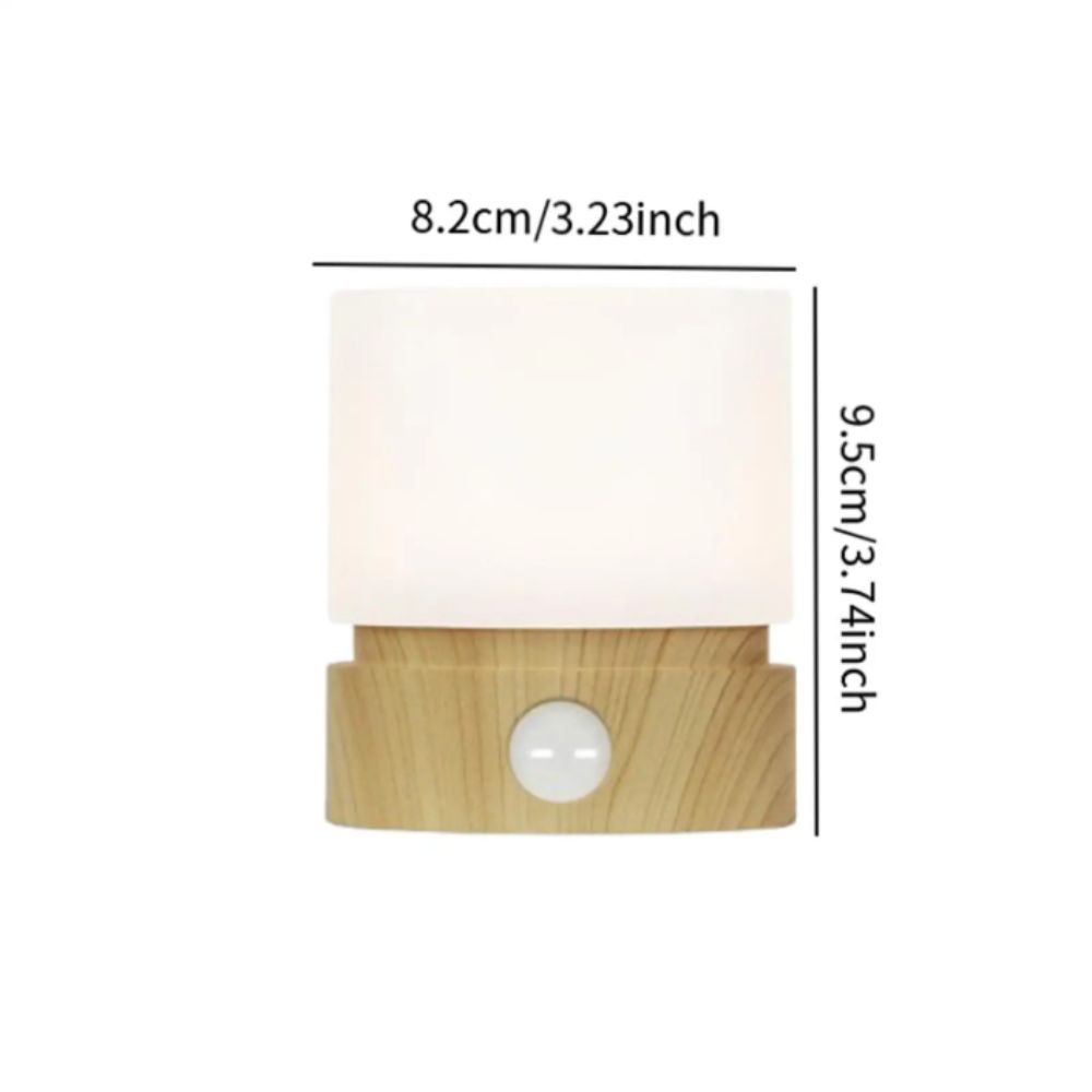 Warm White Light Timer Night Light Infinite Dimming Cylindrical Shape LED Bedside Lamp Round Design Small Size