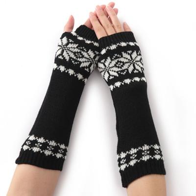 Fingerless Gloves New Autumn and Winter Korean Style Men's and Women's Knitted Wool Warm Sleeves with Exposed Half Finger Arm Sleeves