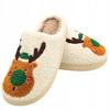 Women's Christmas Slippers Warm Home Slippers With Reindeer Size 37-38