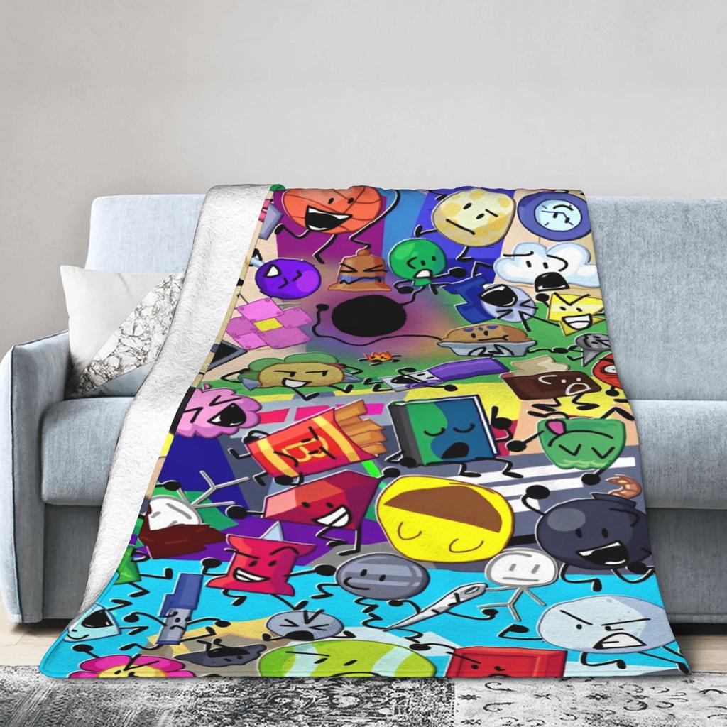 Cartoon Blanket BfdiFuzzy Funny Warm Throw Blankets for Coverlet Decoration