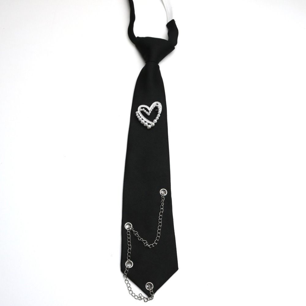 Korean Style Long Necktie Tassels Shirt Tie Elegant Love Heart Tie  Daily