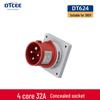 Waterproof 3-Phase 4-Pin 16A/32A IP44 Aviation Socket & Plug