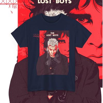 The Lost Boys Movie Kiefer Sutherland Fitted 100% Cotton T-shirt Mens Tees Top Unisex