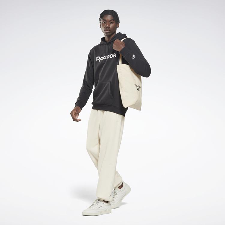 Reebok Letter Pullover Sweatshirt Men sweatshirts Black GR8475