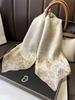 70cm Square Luxury Floral Print Soft Satin Scarf Ladies Headband Small Hair Scarves Band Female Handkerchief Bandana Foulard