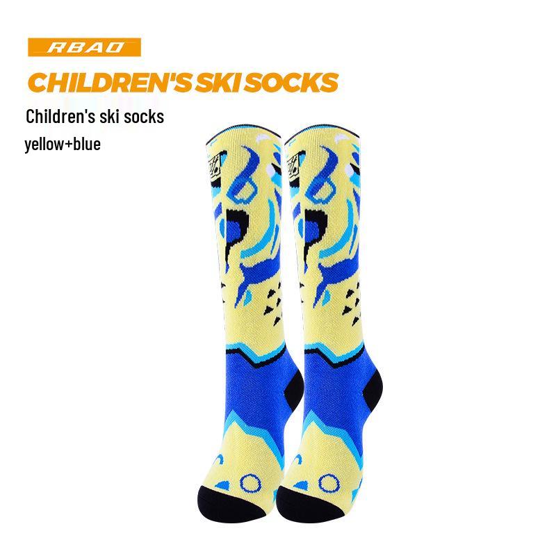 Chaussettes d'Hiver pour Enfants en Laine Mérinos - Épaisses, Chaudes, Tube Long pour Garçons et Filles