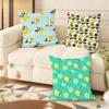 Lemon Pattern Cushion Cover Soft Short Plush Pillow Cover Smooth Cozy Texture Aesthetic Cushion Case Home Decor