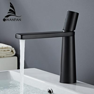 Black Basin Faucet Brass Bathroom Faucet Mixer Tap Gold Wash Basin Faucet Single Handle Hot and Cold Lavotory Faucet 855920