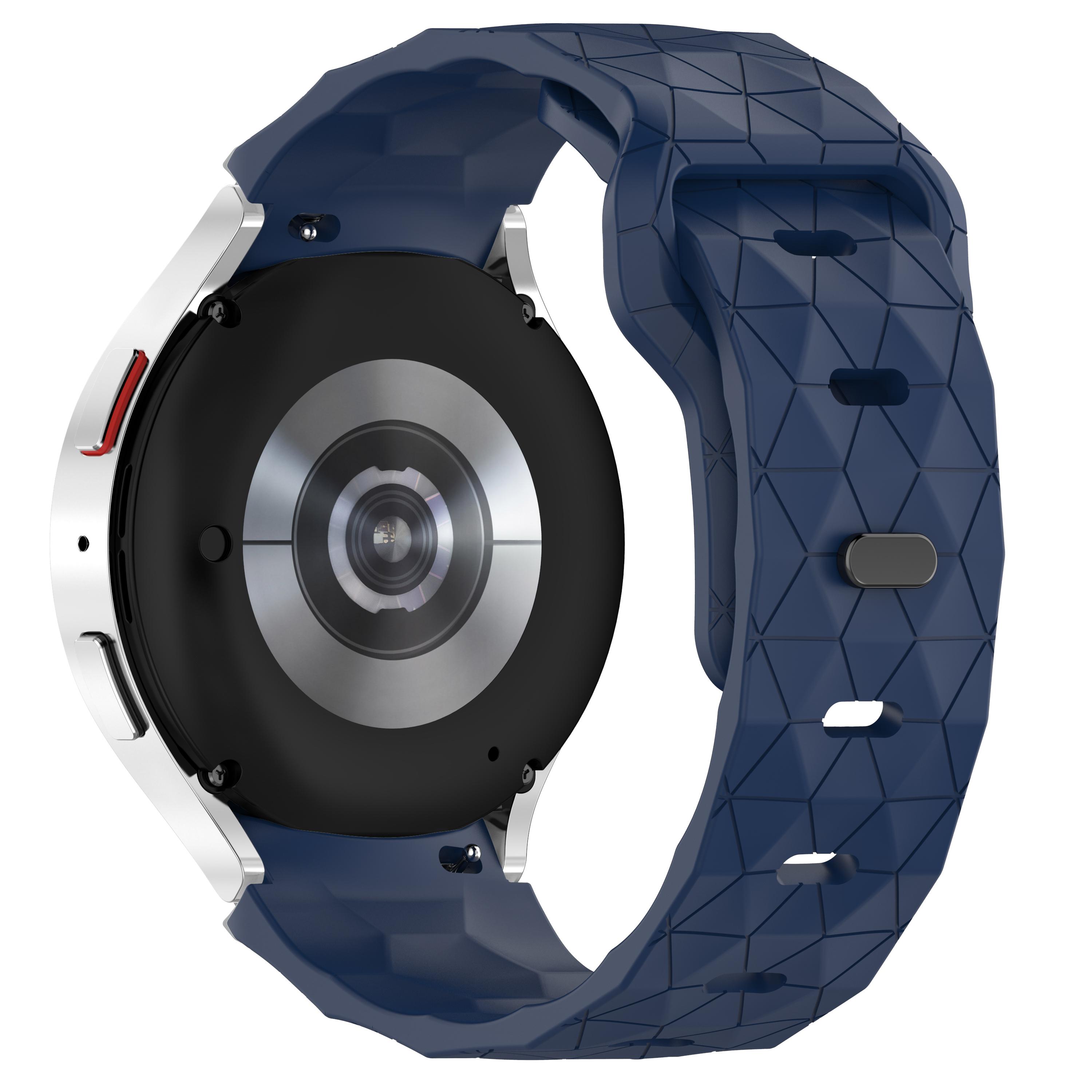 

Для Samsung Galaxy Watch FE 40мм/Watch6/Watch6 Classic/Watch 5/Watch 5 Pro Силиконовый ремешок для часов с футбольным узором Midnight Blue