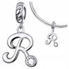 Charms Buchstabe R Anhänger Pr 925 Hängender Anhänger Zirkonia Buchstabe