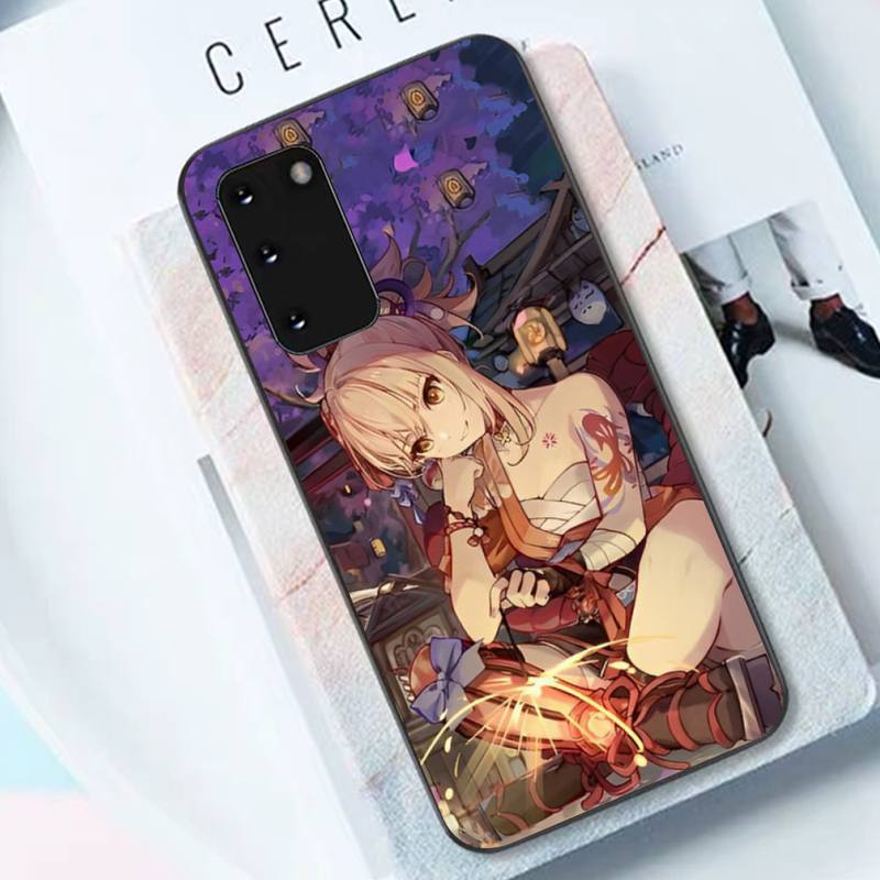 Etui na telefon Anime Genshin Impact Yoimiya dla Samsunga S10 21 20 9 8 plus lite S20 ULTR 7edge