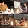 Creative Wood Grain Remote Control Touch Night Light: 13-Color Bedside Table Lamp