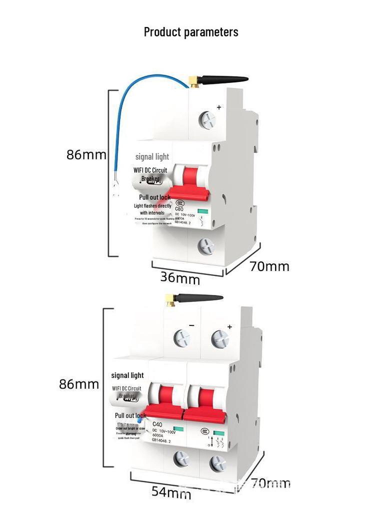 Smart WiFi DC Circuit Breaker: Tuya Wireless Remote Power Controller App