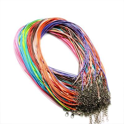 Cord Necklace Bracelet Making 10pcs Lobster Clasp Accessories Exquisite String Glasses Chain Waxed Imitation Leather  Handmade