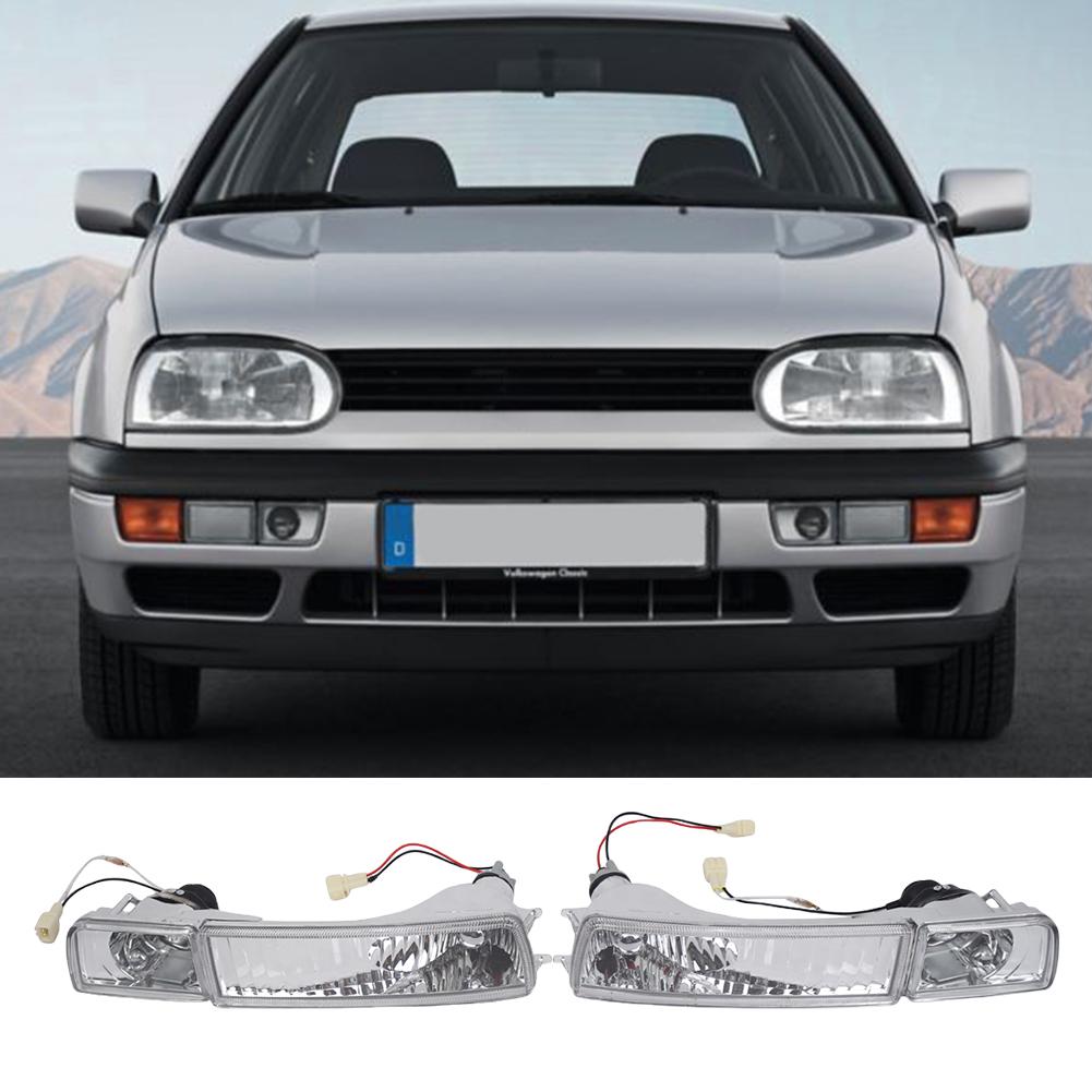 Car Smoked Front Bumper Fog Light Turn Signal Light Car Front Bumper Reflector Light for VW Golf Jetta MK3 1993-1998 China Mainland