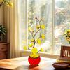 1PC Home Decoration Oriental Style Natural Bonsai Mini Single Stem Desktop Artificial Plant