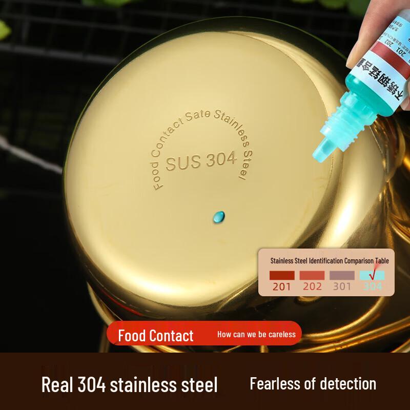 304 Stainless Steel Seasoning Jar Set with Glass Lids