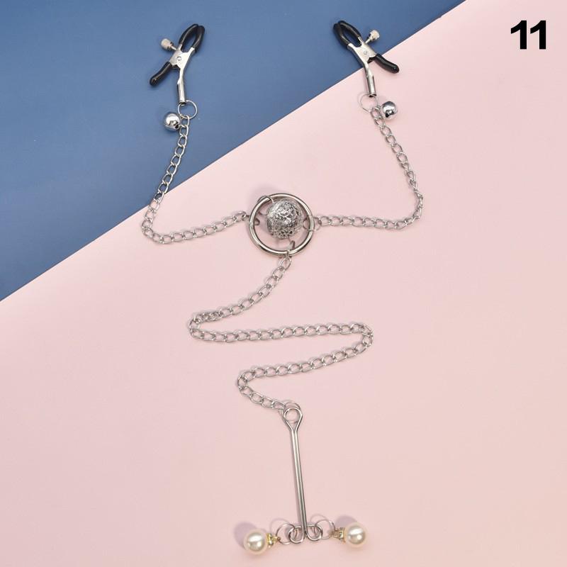 Butterfly Style For Couples Stainless Steel Metal Chain Nipple Milk Clips Breast Clip Sex Slaves Nipple Clamps Sex Toys