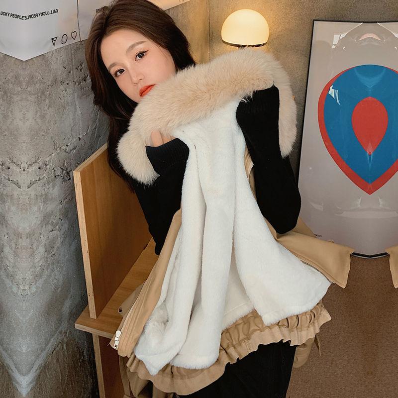 

Куртка из искусственной кожи, куртка из искусственного меха, женская короткая зимняя новая бархатная утолщенная хлопковая куртка, кожаная куртка, мотоциклетная одежда S suggestion [70-50kg] хаки