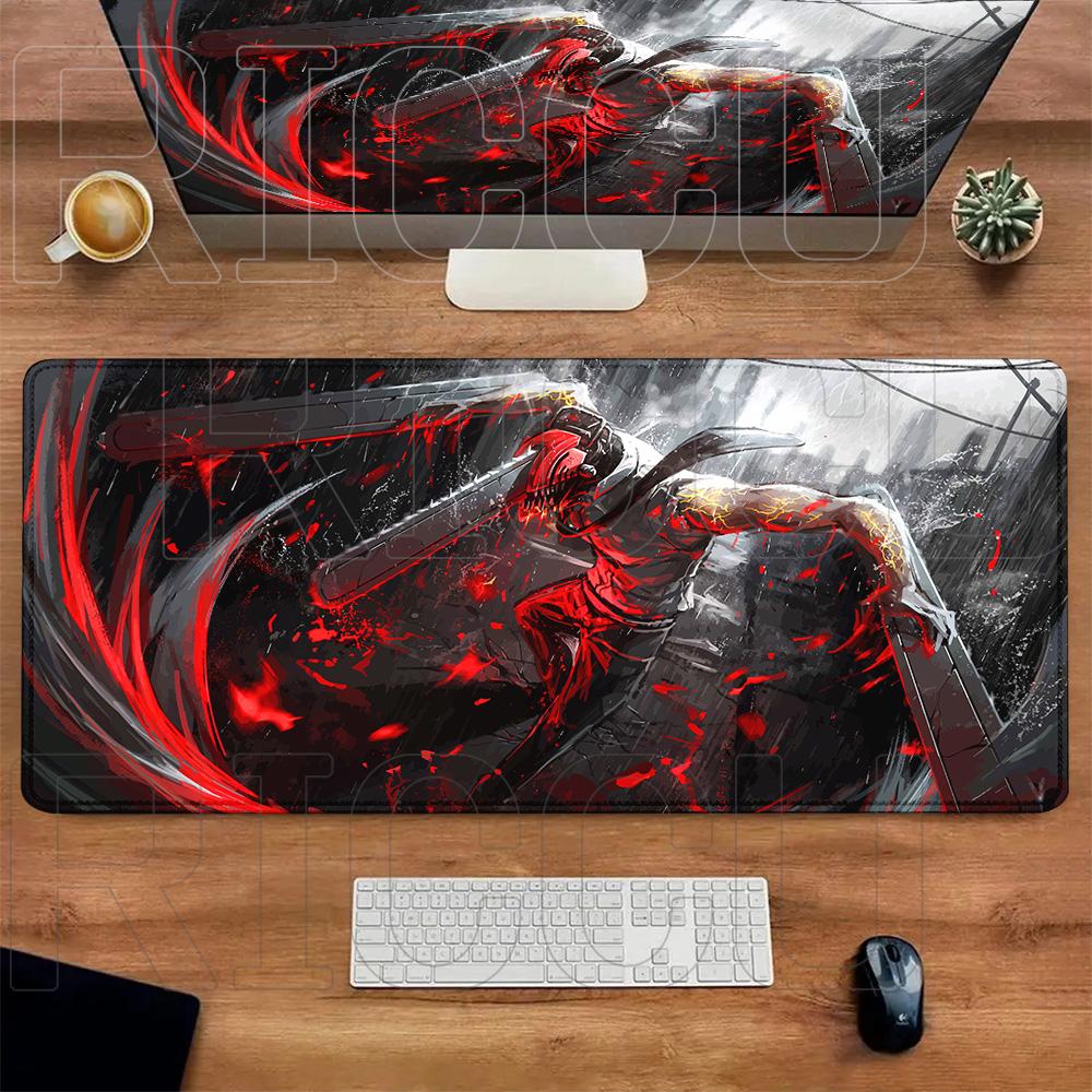 Comic Chainsaw Man XXL Mouse Pad Anime Reze Gamer Makima Gaming Accessories Large Keyboard Desk Mat Computer Keyboa