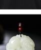 Natural Hetian Jade Pixiu Pendant, Exquisitely Carved with Ball for Men & Women