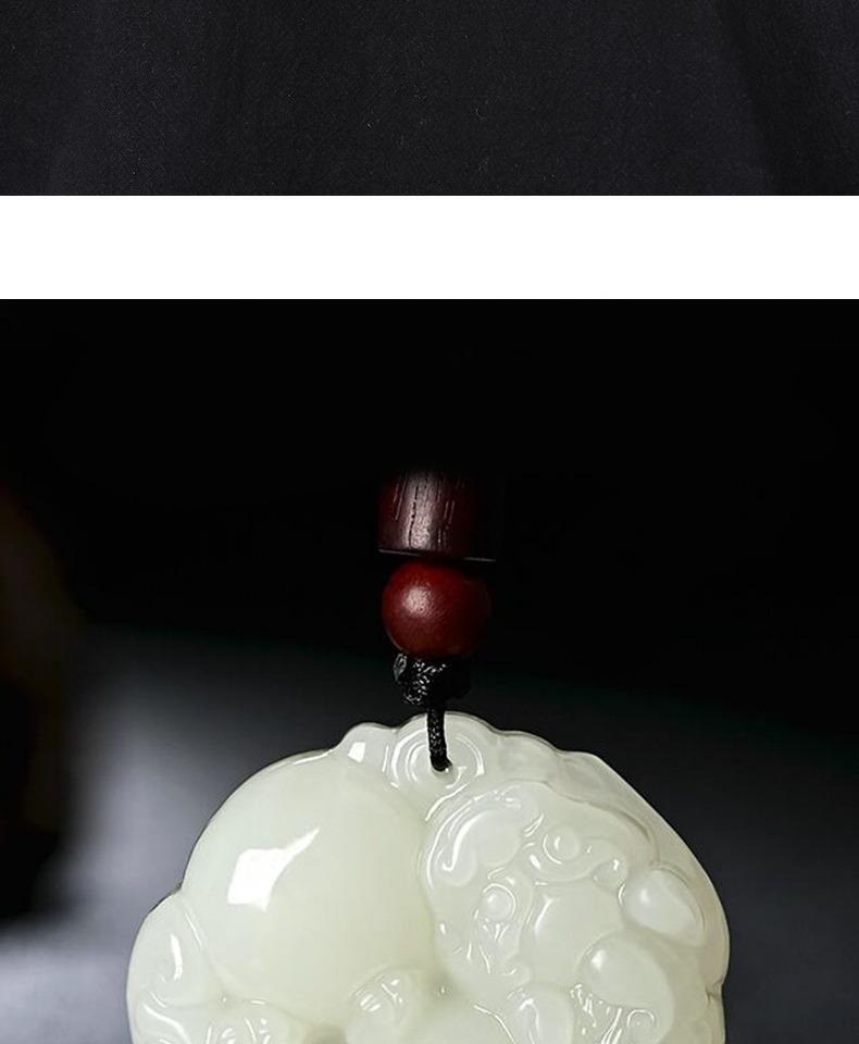 Natural Hetian Jade Pixiu Pendant, Exquisitely Carved with Ball for Men & Women